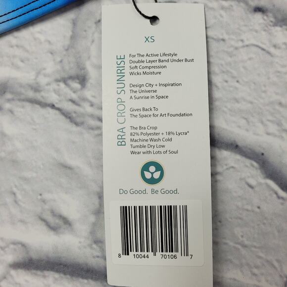 Soulgani Lux Low-Impact Crop Sunrise Print Sports Bra size XS - Picture 6 of 12